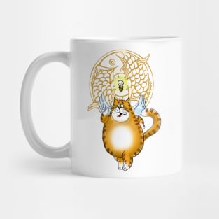 Aha! Pisces, Fishes! Angel Cat Mug